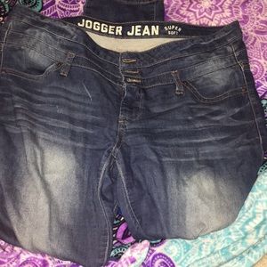 Jogged jeans